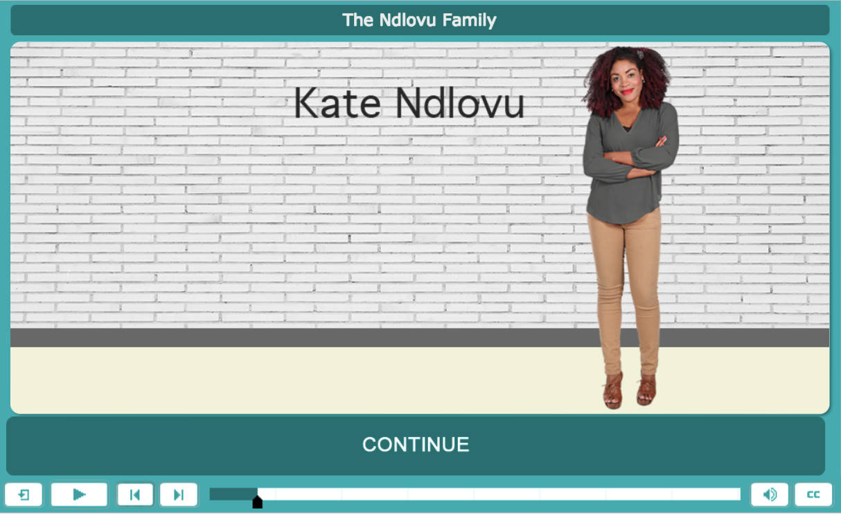 Introducing Kate Ndlovu to the learners.